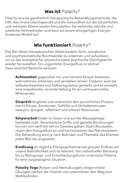 Neuer Leporello «Polarity Therapie» – kompakt erklärt – Bild 3